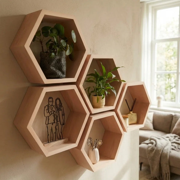 Houten hexagons