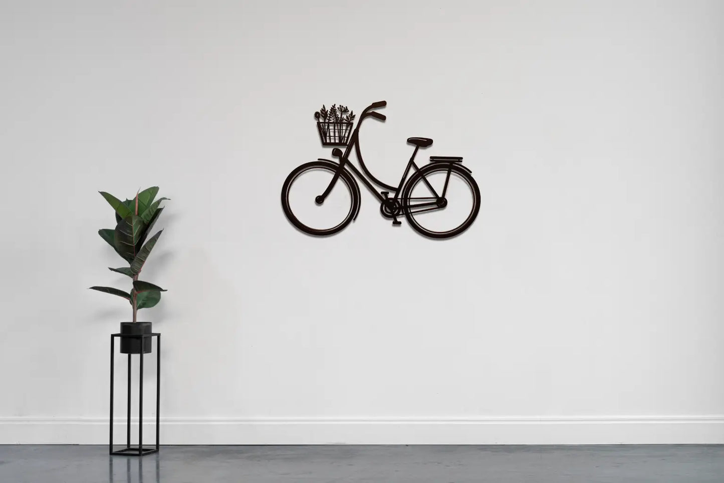 Houten wanddecoratie fiets