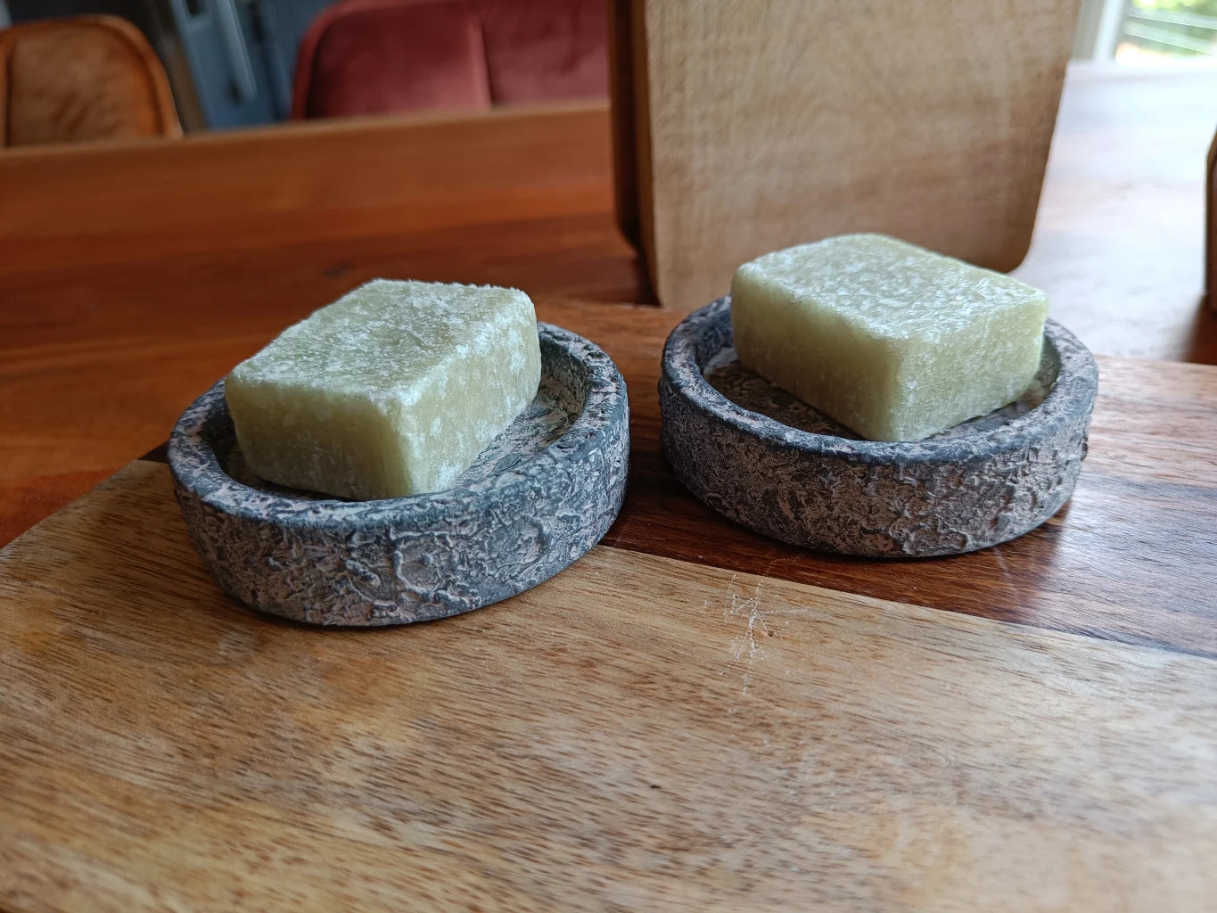 Amberblokjes - Ronde stenen schaaltje