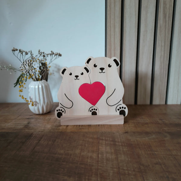 Houten beren puzzel - Familie editie