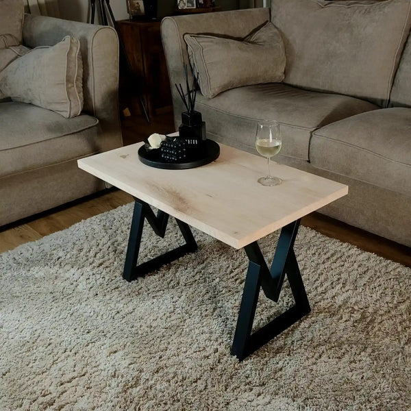 Rechthoekige salontafel van eikenhout