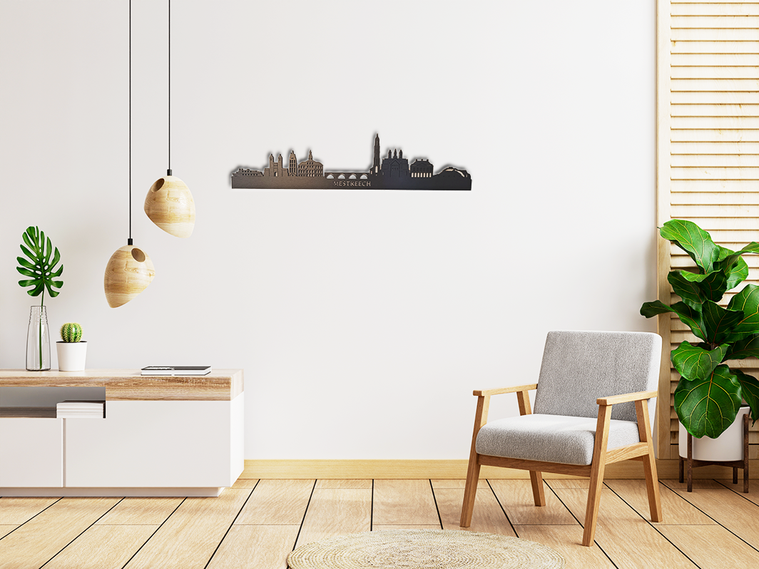 Skyline van de stad Maastricht met bezienswaardigheden