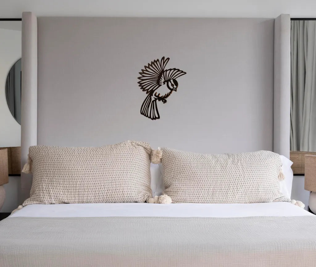 Koolmees houten wanddecoratie