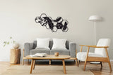 Houten wanddecoratie - Hexagon - Veren
