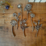 Houten bloemen