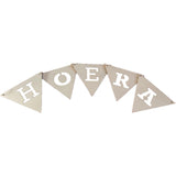 Houten vlaggetjes - Hoera
