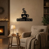 Houten wanddecoratie - Coffee Time - Muurdecoratie keuken en woonkamer