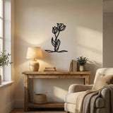Houten wanddecoratie - Tulp - Tekening van hout