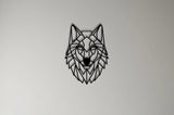Houten wanddecoratie - Geometrische Wolf