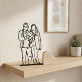 Lijntekening met hart als houder