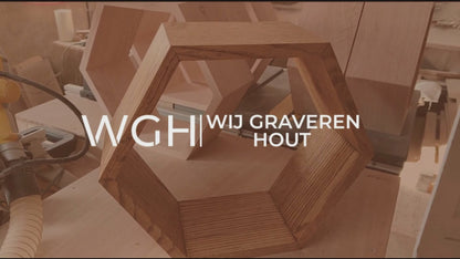 Houten Hexagons - Eikenhout - Houten Wanddecoratie