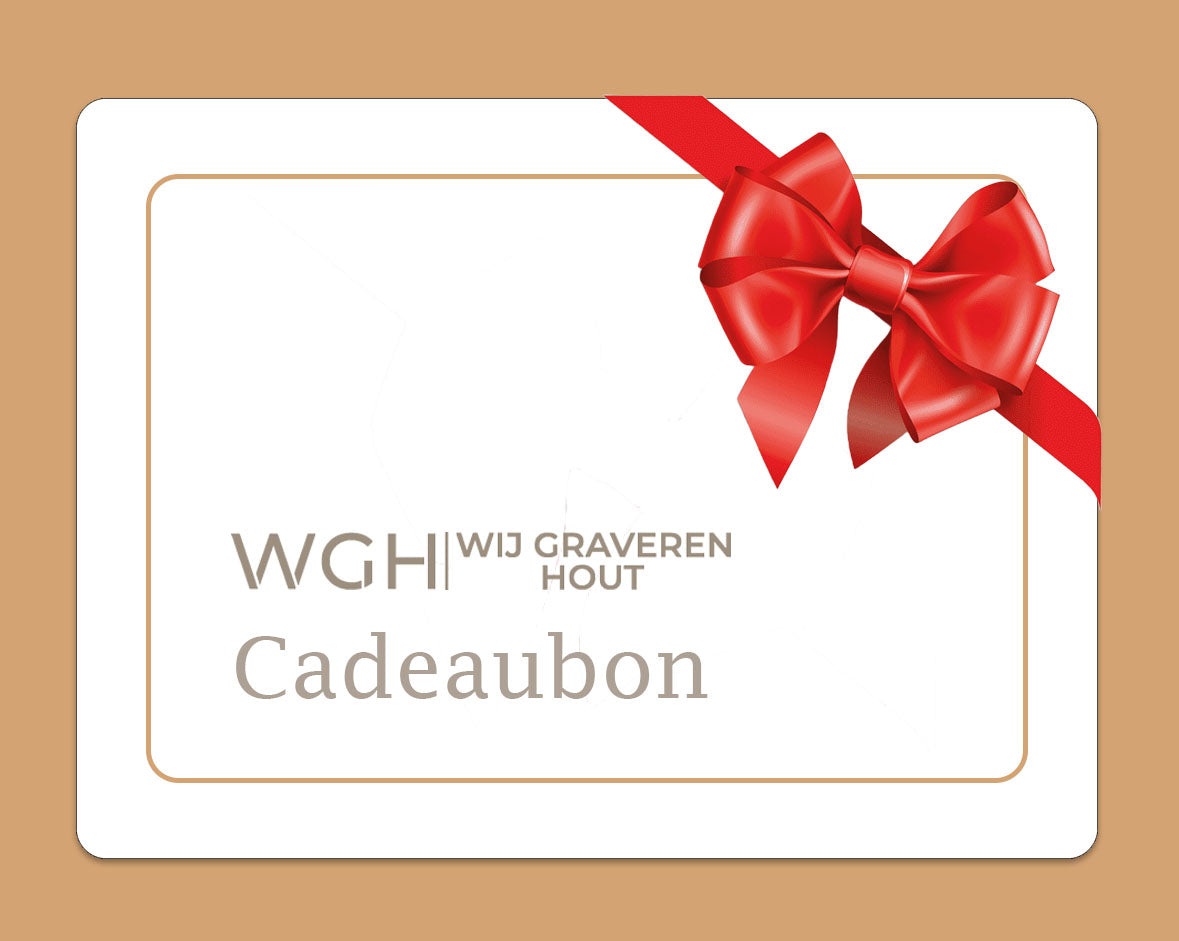 Cadeaubon Wij Graveren Hout