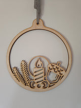 Houten kersthanger