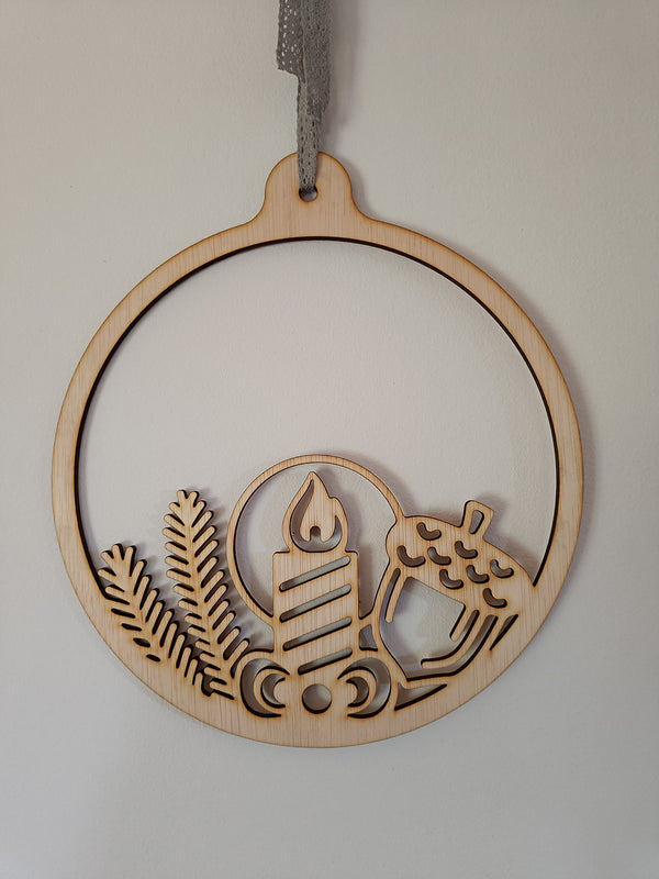 Houten kersthanger