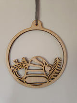 Houten kersthanger